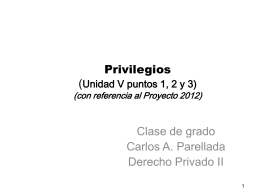 Privilegios - Estudio de Abogados Parellada & Asociados