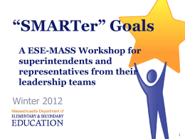 ESE SMART Goals Workshop PowerPoint Presentation