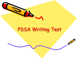 PSSA Writing Test - Bensalem High School