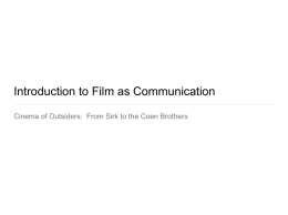 Introduction to Film as Communication