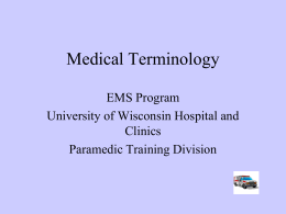 Medical Terminology - UW Health, University of …