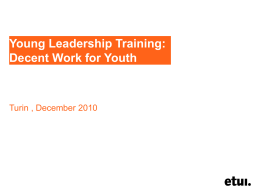 Young Leadership Training: Decent Work for Youth