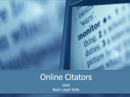 Online Citators - University of Washington