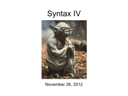 29-Syntax VI - Bases Produced