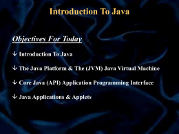 Concept 1 Getting Started In The World Of Java