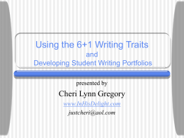 Using the 6+1 Writing Traits and Developing Student