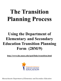 The Transition Planning Process