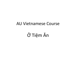 AU Vietnamese Course