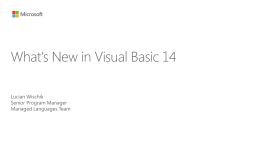 What's New in Visual Basic 14