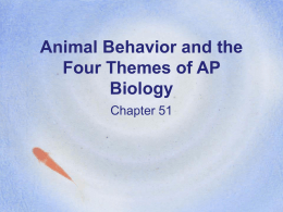 Animal Behavior and the Four Themes of AP Biology
