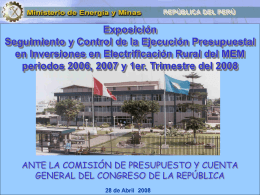 ELECTRIFICACION RURAL EN EL PERU (2006