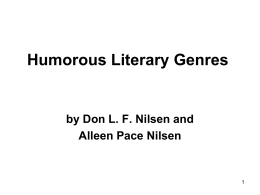 Literature and Humor - Arizona State University