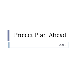 Project Junior Plan