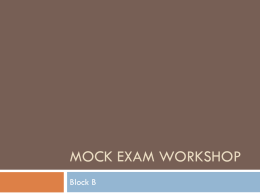 Mock Exam Workshop - Ms. McCann's Website
