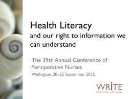 Literacy is a health issue