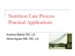 Nutrition Care Process Practical Applications