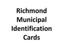Richmond Municipal ID