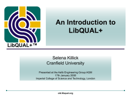 An Introduction to LibQUAL+