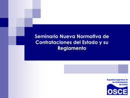 Seminario Nueva Normativa de Contrataciones del Estado …