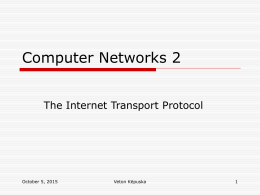 Computer Networks 2 - Florida Institute of Technology
