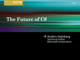 TL16: The Future of C#