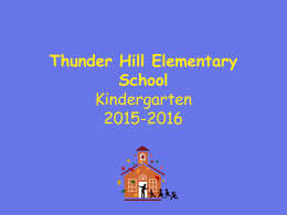 Thunder Hill Elementary School First Grade Susan McAleer