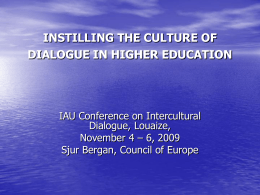 INSTILLING THE CULTURE OF DIALOGUE IN HIGHER …