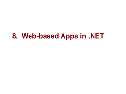 8. Web-based Apps in .NET