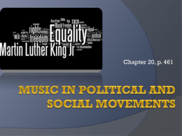 Music in Political and Social Movements