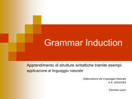 Grammar Induction