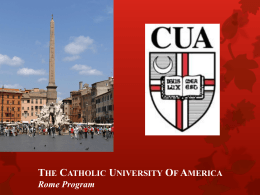 The Catholic University Of America Rome Program