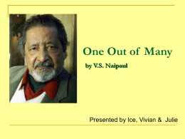 One Out of Many by V.S. Naipaul