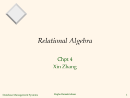 Relational Algebra - University of North Carolina at Charlotte