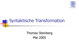 Syntaktische Transformation