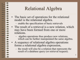 Relational Algebra - Majmaah University
