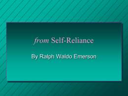 from Self-Reliance