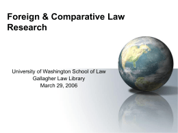 Comparative Law Research