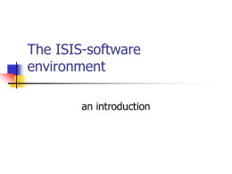 The ISIS-software environment