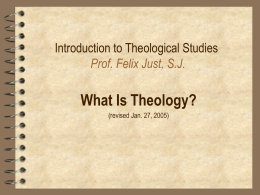 THST 110: Intro to the New Testament Prof. Felix Just, S.J.