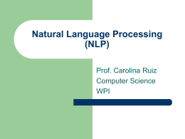 Natural Language Processing