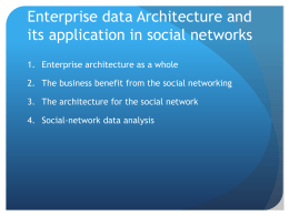 Enterprise Architecture and its application in social …