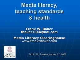 Media literacy, Teaching standards & health
