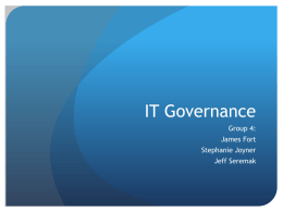 IT Governance - Cameron School of Business