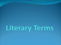 Literary Elements and Terms