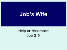 Job’s Wife - The Good Teacher