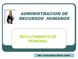 ADMINISTRACION DE RECURSOS HUMANOS