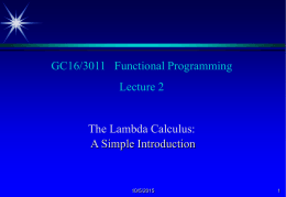 D16 Functional Programming