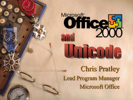 Microsoft Office97 and Unicode