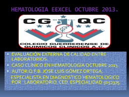 HEMATOLOGIA EEXCEL OCTUBRE 2013.