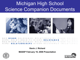 Michigan High School Science Companion Documents